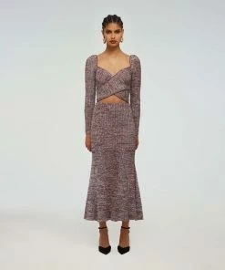 Self-portrait Ribbed Knit Skirt READY TO WEAR