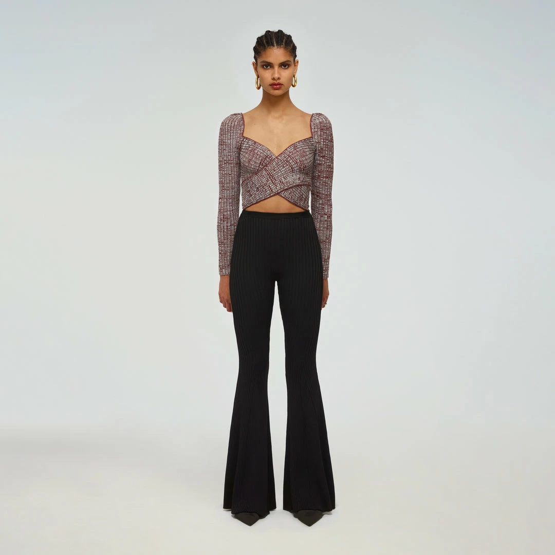 Self-portrait Crossover Knit Top READY TO WEAR