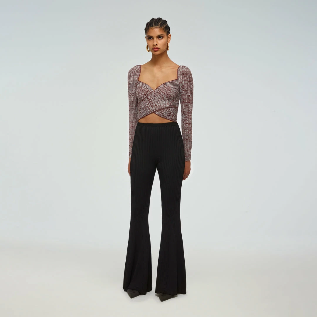 Self-portrait Crossover Knit Top READY TO WEAR