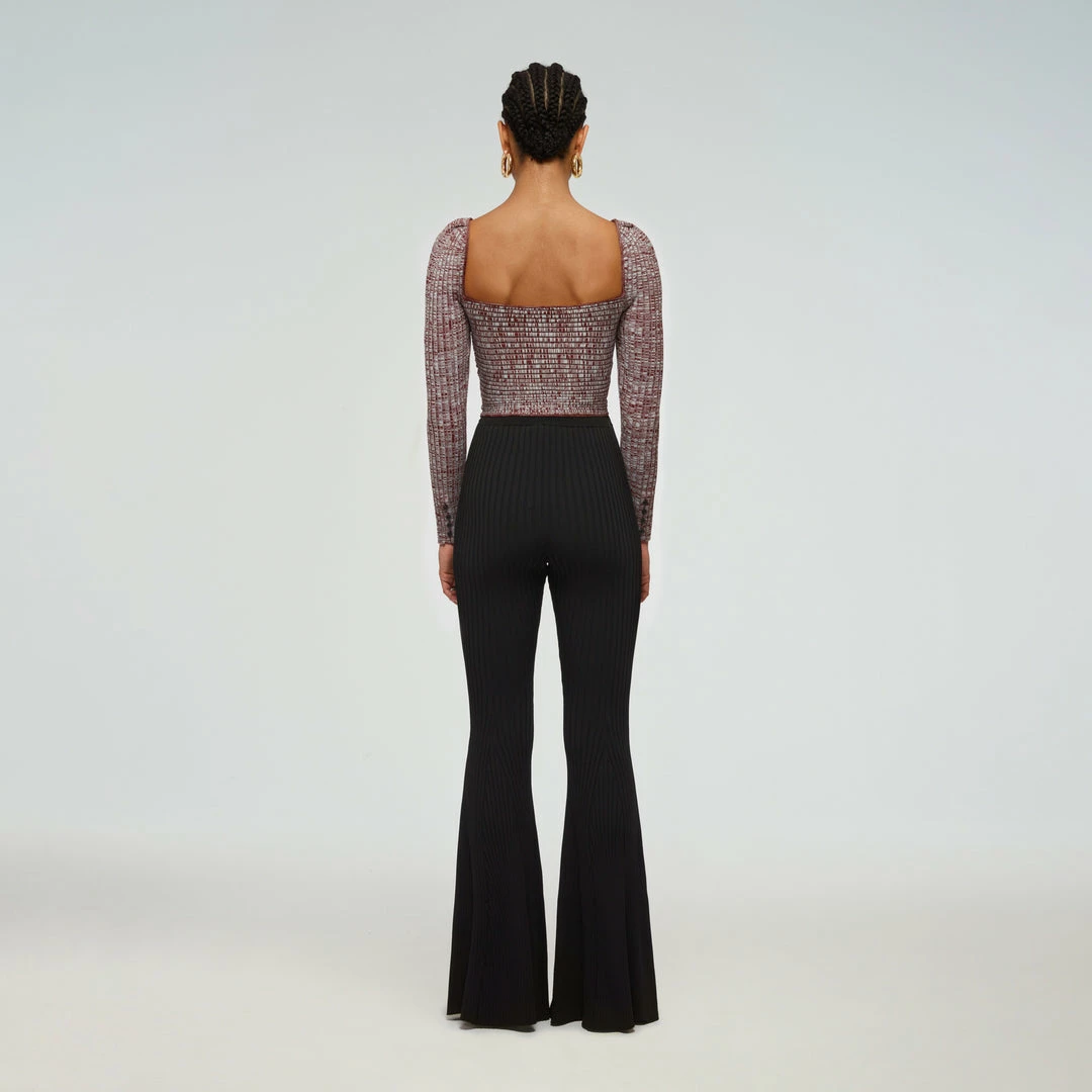 Self-portrait Crossover Knit Top READY TO WEAR