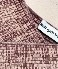 Self-portrait Crossover Knit Top READY TO WEAR