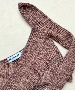 Self-portrait Crossover Knit Top READY TO WEAR