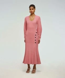 Self-portrait READY TO WEAR Pink Lurex Knit Dress
