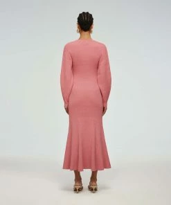 Self-portrait READY TO WEAR Pink Lurex Knit Dress