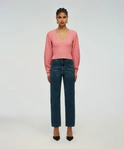 Self-portrait Pink Lurex Knit Jumper