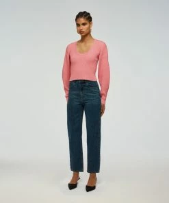 Self-portrait Pink Lurex Knit Jumper