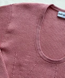 Self-portrait Pink Lurex Knit Jumper