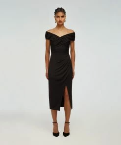 Self-portrait READY TO WEAR Crossover Midi Dress