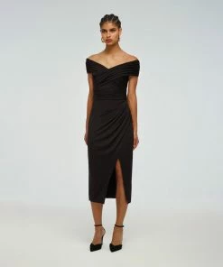 Self-portrait READY TO WEAR Crossover Midi Dress