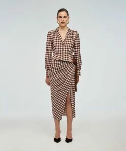 Self-portrait Gingham Shirt Dress READY TO WEAR