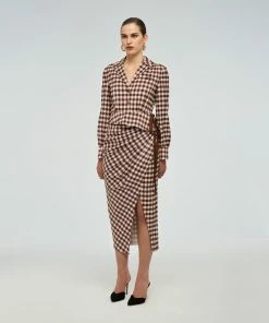 Self-portrait Gingham Shirt Dress READY TO WEAR