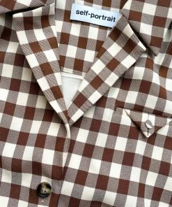 Self-portrait Gingham Shirt Dress READY TO WEAR