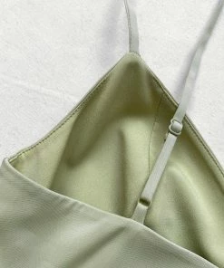 Self-portrait Green Stretch Crepe Wrap Midi Dress