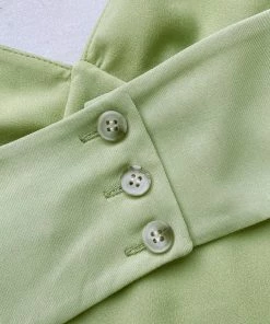 Self-portrait Green Stretch Crepe Wrap Midi Dress