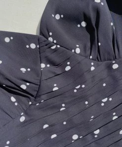 Self-portrait Polka Dot Stretch Crepe Top READY TO WEAR