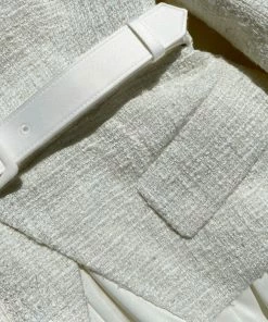 Self-portrait READY TO WEAR Tailored Cream Boucle Mini Dress