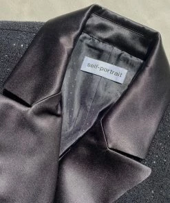 Self-portrait READY TO WEAR Metallic Boucle Midi Dress