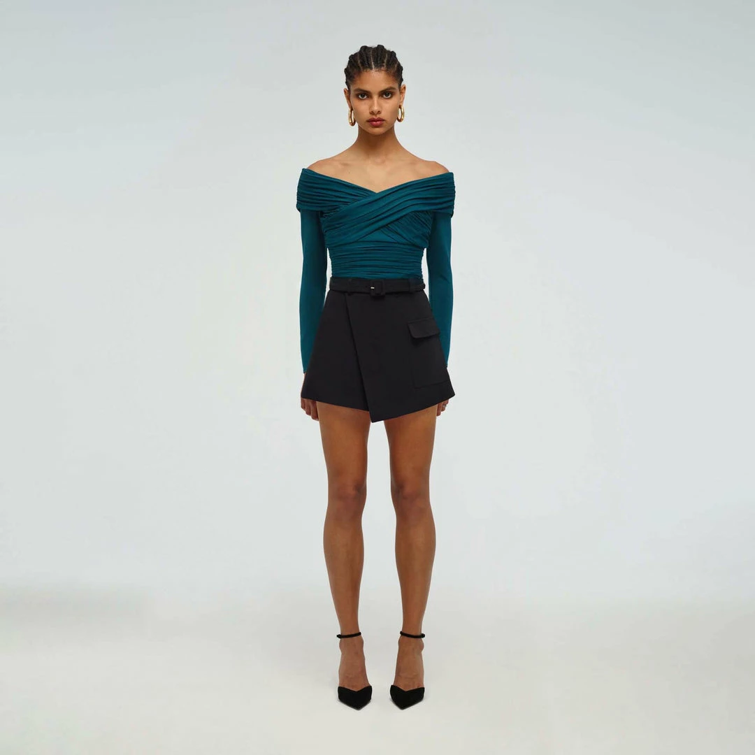 Self-portrait Crepe Skort READY TO WEAR