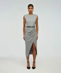 Self-portrait Marl Jersey Midi Dress