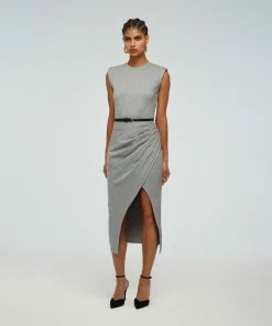 Self-portrait Marl Jersey Midi Dress