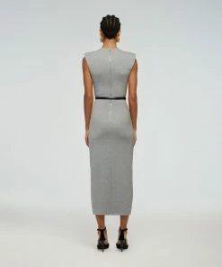 Self-portrait Marl Jersey Midi Dress