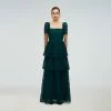 Self-portrait Green Guipure Maxi Dress READY TO WEAR