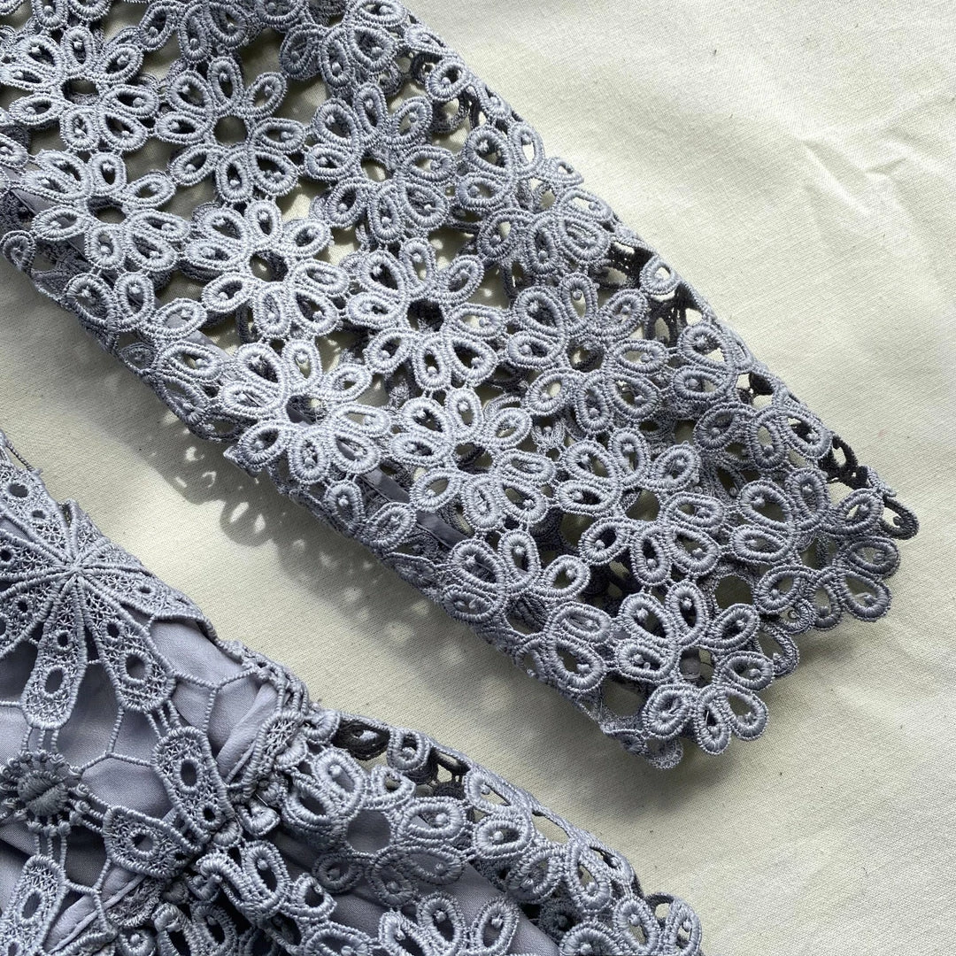 Self-portrait Geo Guipure Maxi Dress