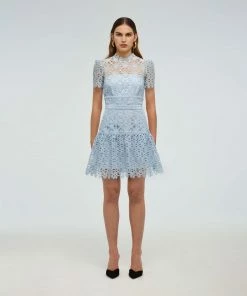 Self-portrait Geo Guipure Mini Dress