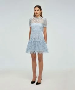 Self-portrait Geo Guipure Mini Dress