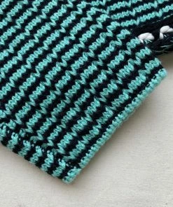 Self-portrait Green Stripe Knit Cardigan READY TO WEAR