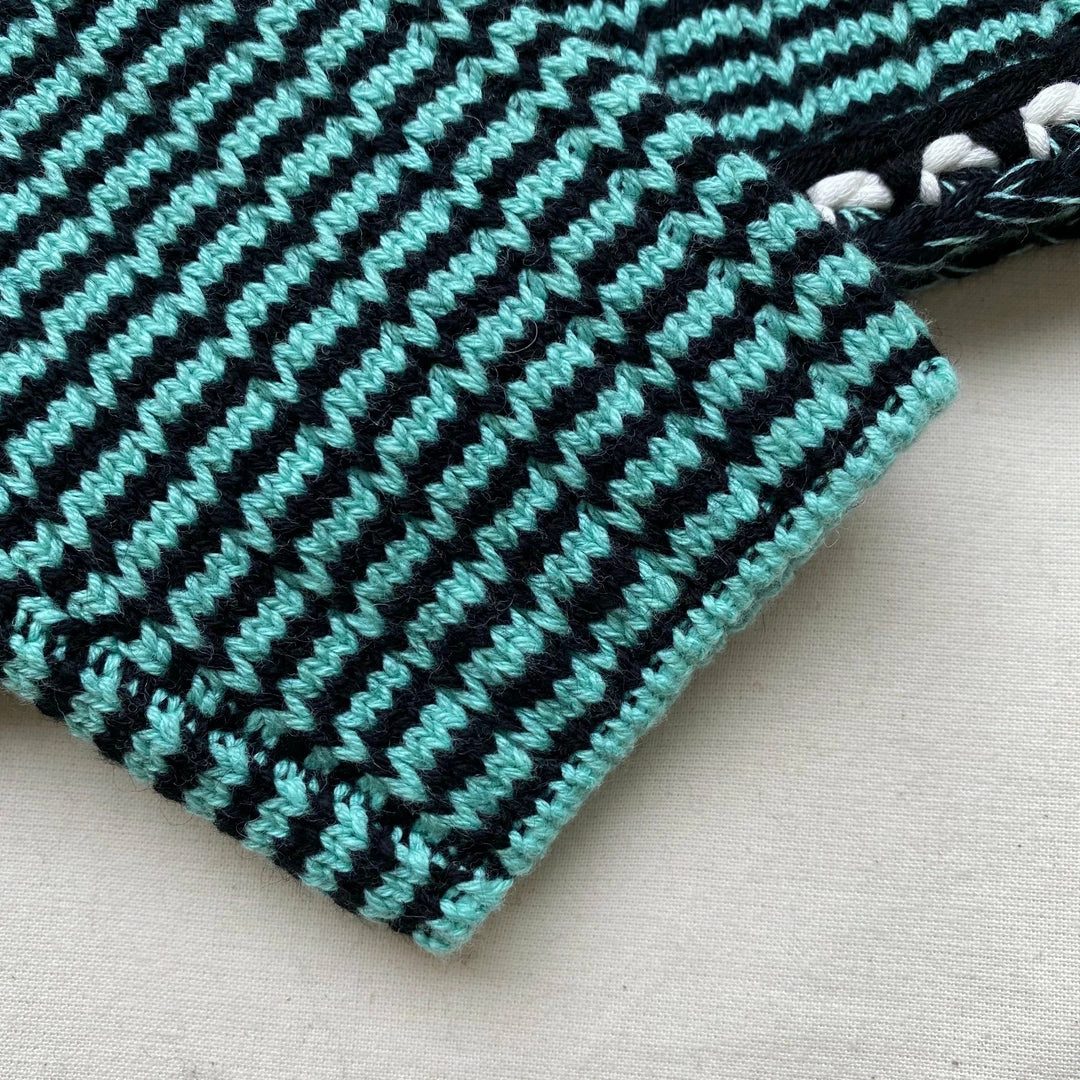 Self-portrait Green Stripe Knit Cardigan READY TO WEAR