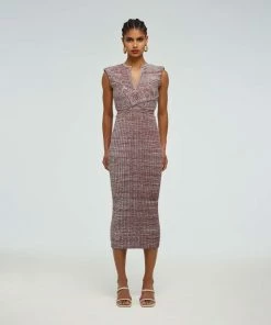Self-portrait READY TO WEAR Crossover Knit Dress