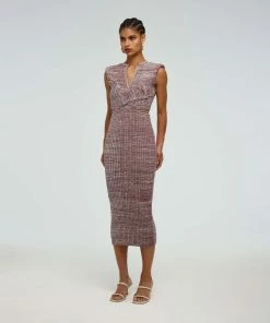 Self-portrait READY TO WEAR Crossover Knit Dress