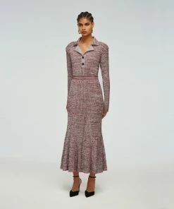 Self-portrait READY TO WEAR Long Sleeve Knit Dress