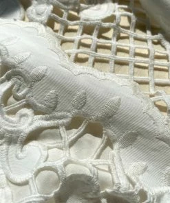 Self-portrait Lattice Embroidered Cotton Top READY TO WEAR