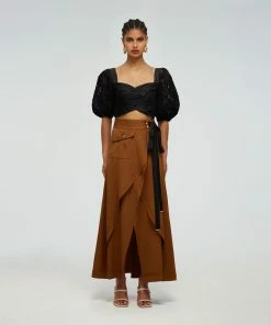 Self-portrait Floral Embroidered Cotton Top