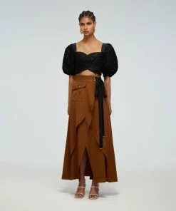 Self-portrait Floral Embroidered Cotton Top