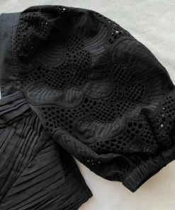 Self-portrait Floral Embroidered Cotton Top