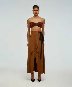 Self-portrait Wrap Midi Skirt READY TO WEAR