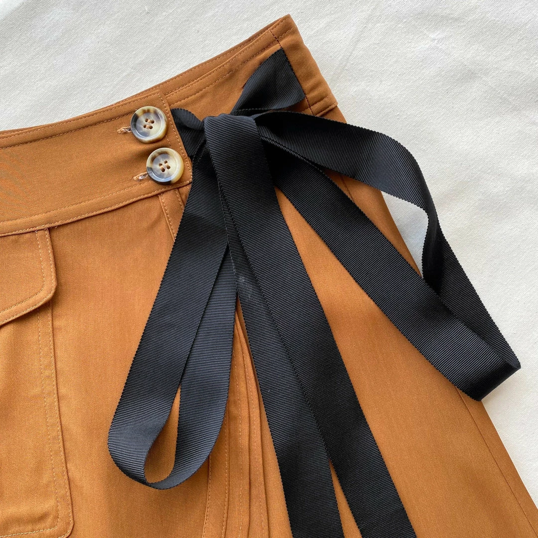 Self-portrait Wrap Midi Skirt READY TO WEAR