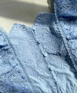 Self-portrait READY TO WEAR Floral Broderie Cotton Midi Dress