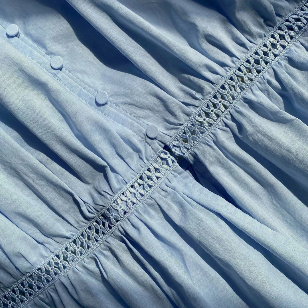 Self-portrait READY TO WEAR Floral Broderie Cotton Midi Dress