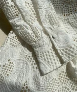 Self-portrait Floral Embroidered Cotton Wrap Dress READY TO WEAR