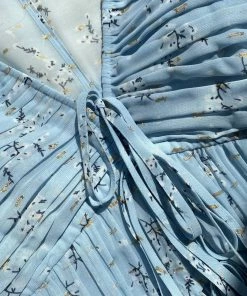 Self-portrait Metallic Floral Tie Detail Maxi Dress