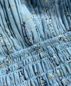 Self-portrait Metallic Floral Off-Shoulder Mini Dress