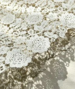 Self-portrait READY TO WEAR Ivory Guipure Fitted Midi Dress