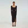 Self-portrait READY TO WEAR Long Sleeve Polka Dot Dress