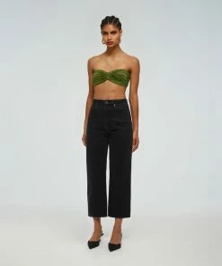 Self-portrait Green Bandeau Bikini Top Swim & Resort