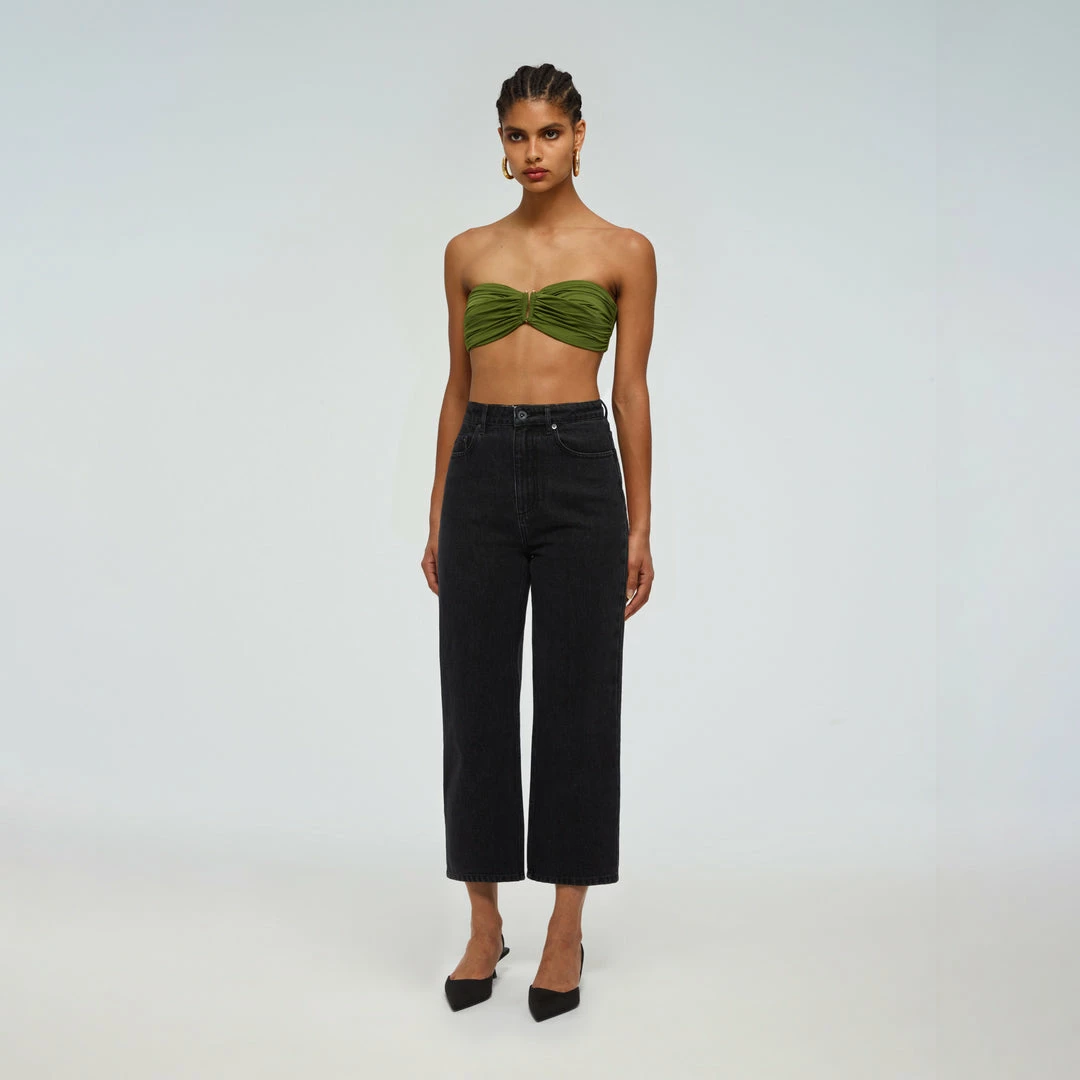 Self-portrait Green Bandeau Bikini Top Swim & Resort