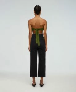 Self-portrait Green Bandeau Bikini Top Swim & Resort